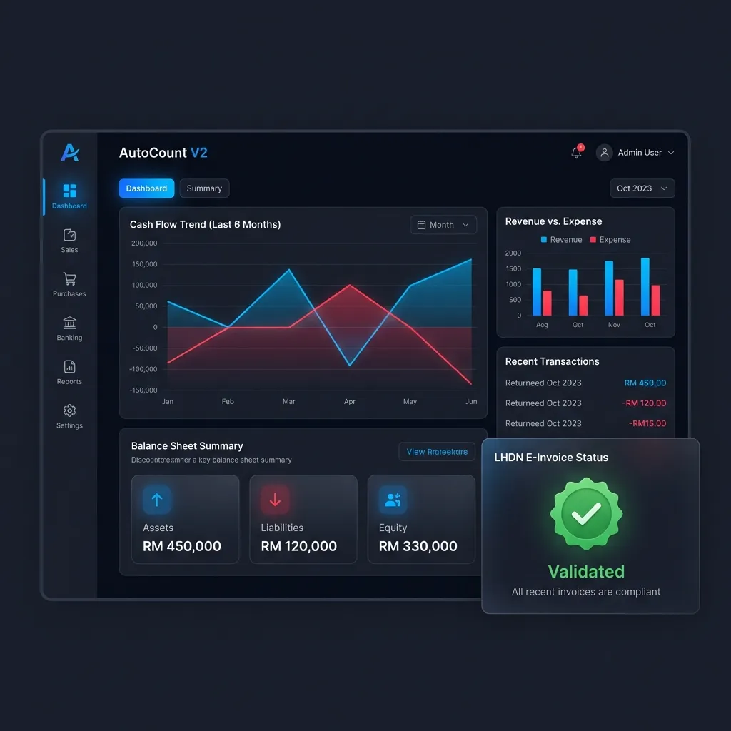 AutoCount 会计软件界面