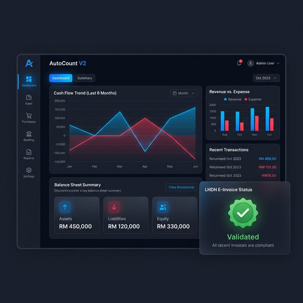 AutoCount 会计软件界面